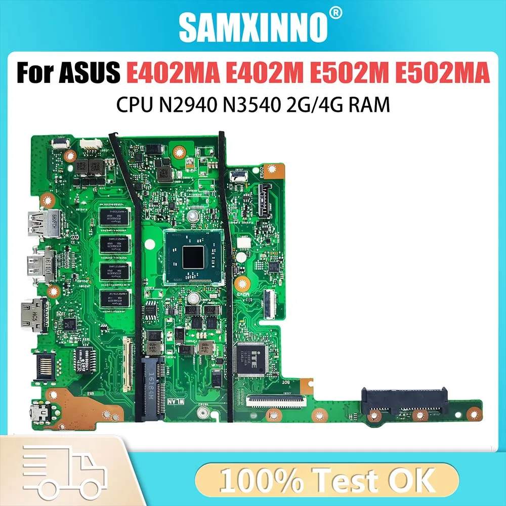 

Материнская плата компьютера для ASUS E402MA F402MA X402MA F502MA X502MA L402MA L502MA Материнская плата ноутбука N2840 N4200 2G 4G RAM 0G SSD