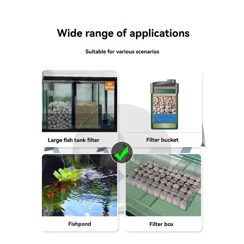 LITE-500G Acquario Bio Palline Filtro Media Acquario Bio Palline per acquario Accessori