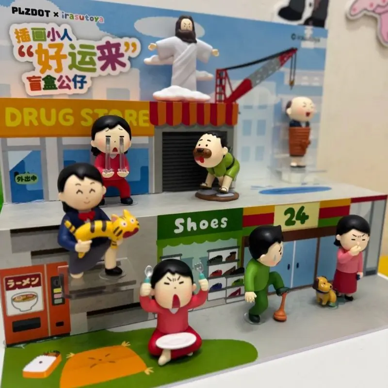 

Иллюстрационная фигурка, серия «Удача», мини-виниловая слепая коробка, модный тренд, индивидуальная мультяшная игрушка, аниме, периферийное украшение, подарок