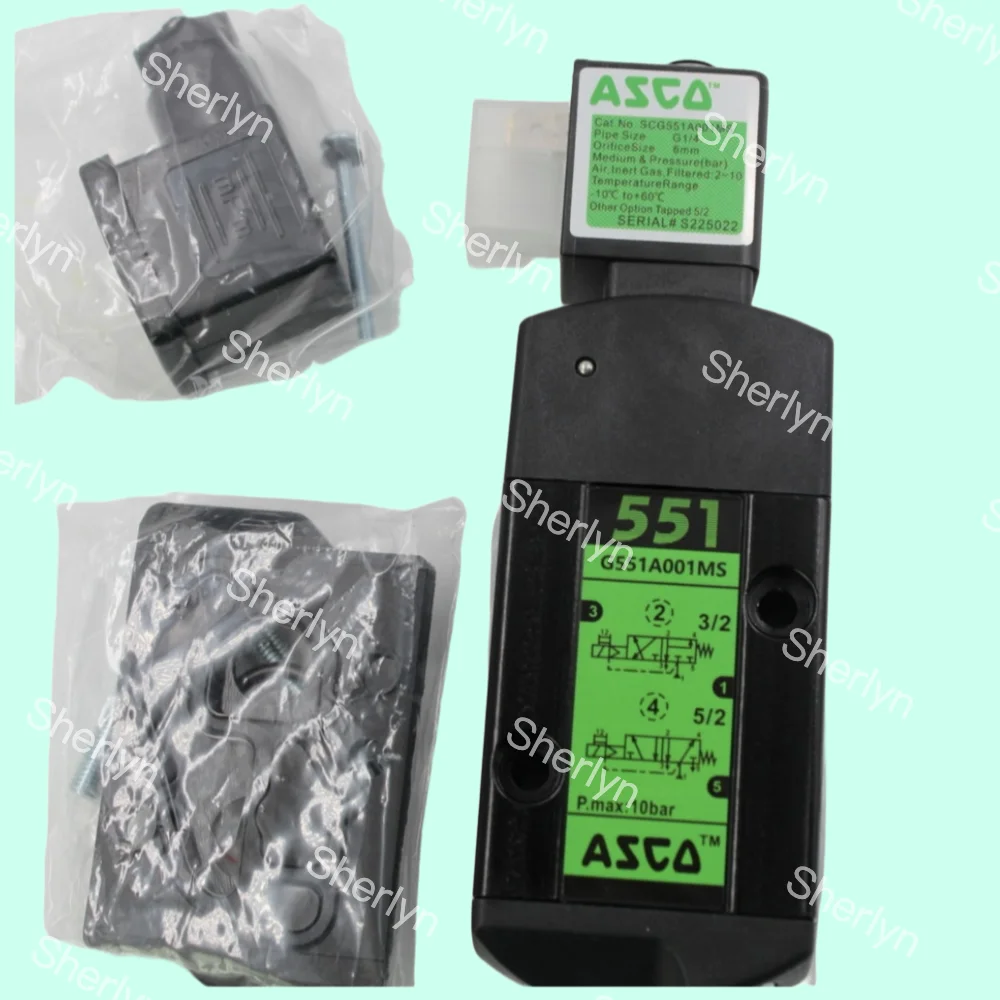ASCO Solenoid Valve SCG551A017MS 551 Series Tubular Single Coil 1/4 caliber