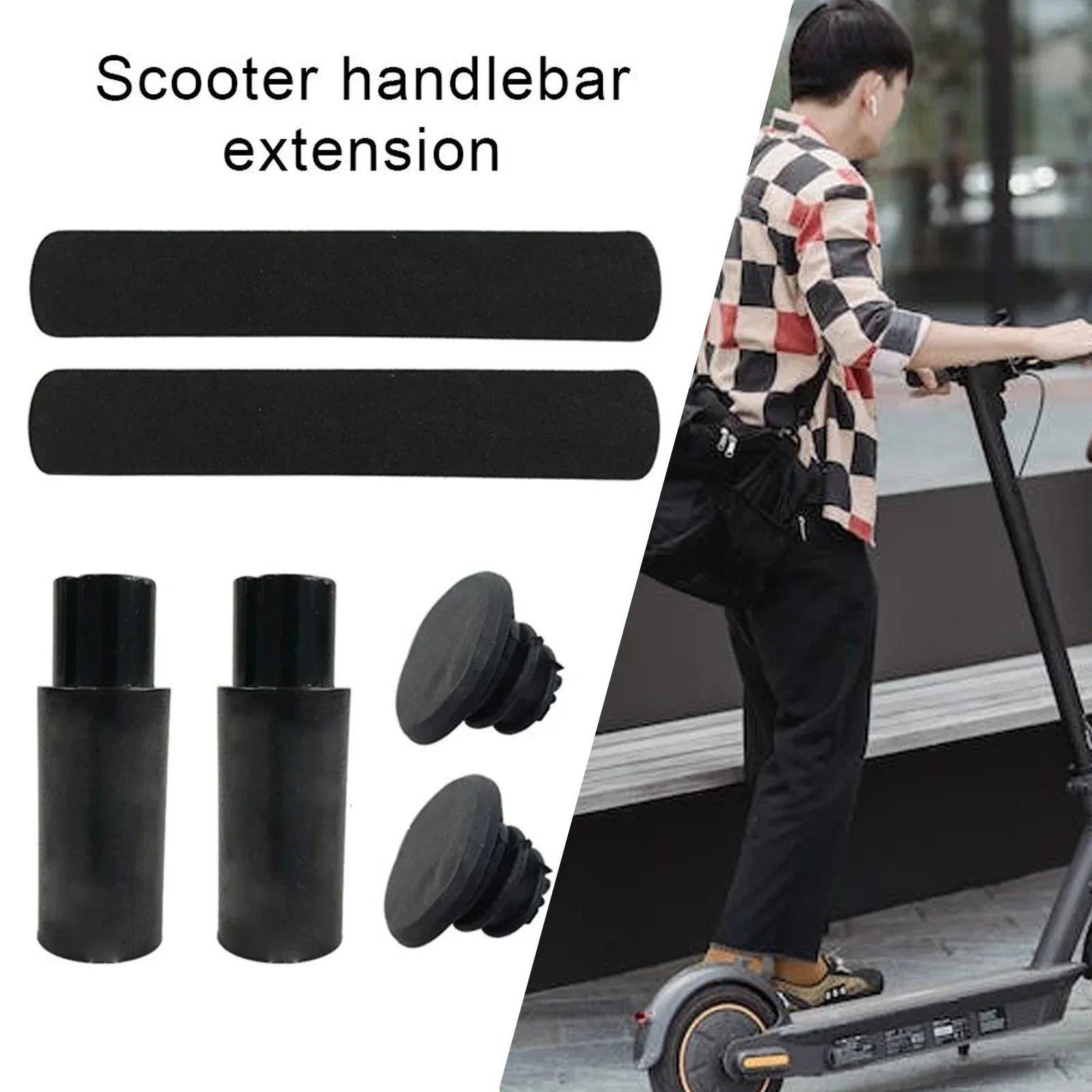 

Electric Scooter Handlebar Extension Sleeve Set For Pro Pro2 1S MI3 For Segway ES Anti Slip Handle Grip Cycling Part