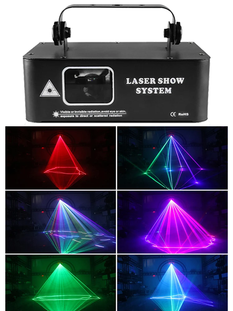 RGB Laser 500MW Strahllinien-Scanner-Projektor DMX Professionelles Disco DJ Hochzeit Party Bar Club Bühnenlicht