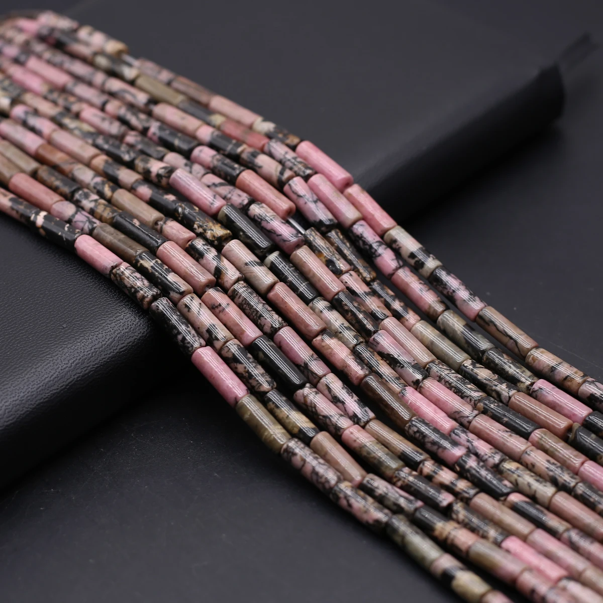 Long Cylindrical Natural Stones Beads 7x13mm Agate Jade Emperor Stone Rose Quartz Loose Spacer Beads for Jewelry Making DIY 38cm