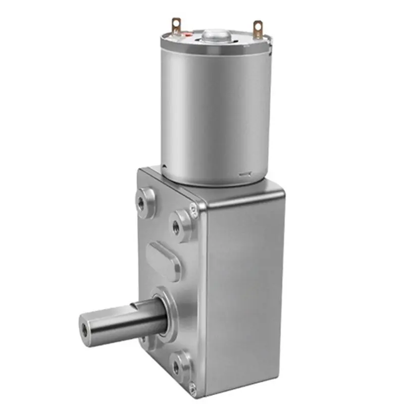 A93E-JGY-370 Worm Gear Reducer Motor, DC 6V, 96Rpm With Solid Shaft Self-Locking Feature