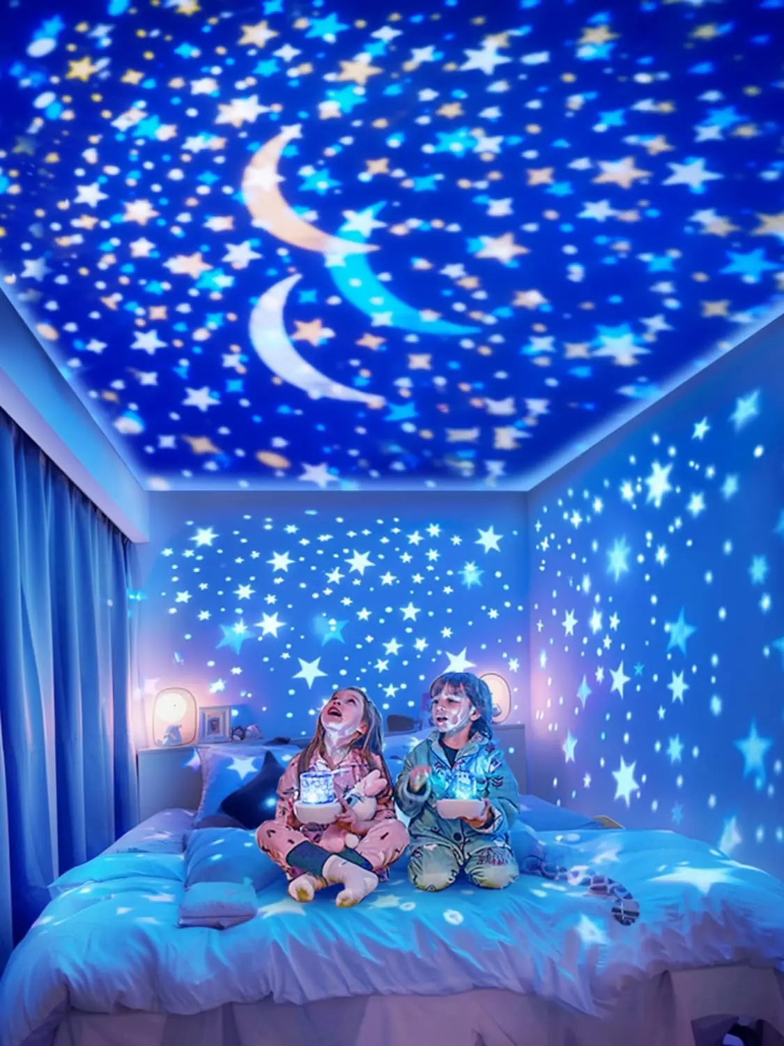 21 in 1 Kids Night Light Nebula Star Projector rotazione 3 Light Color Galaxy Projector Plug in Night Lamp regali per le donne bambino