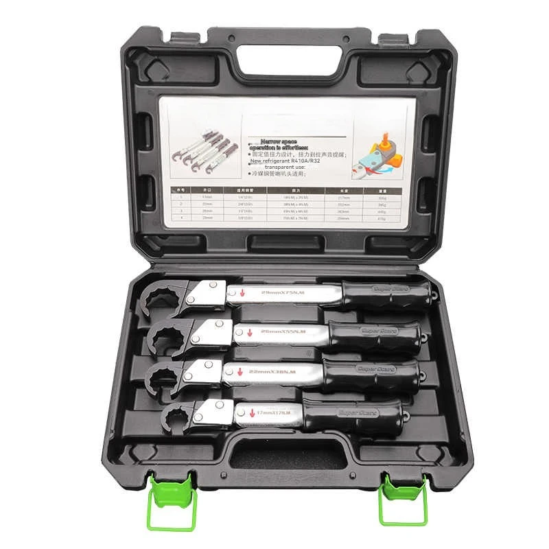 ST-02L Ratchet Torque Wrench High-precision Open Type Auto Repair Wrench Air Conditioning Maintenance Tool Set