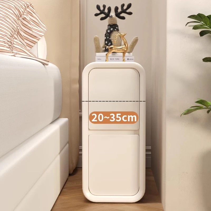 Mesita de noche blanca de lujo, mesita de noche minimalista moderna Para El Hogar, Muebles altos de almacenamiento Para El Hogar, decoración de