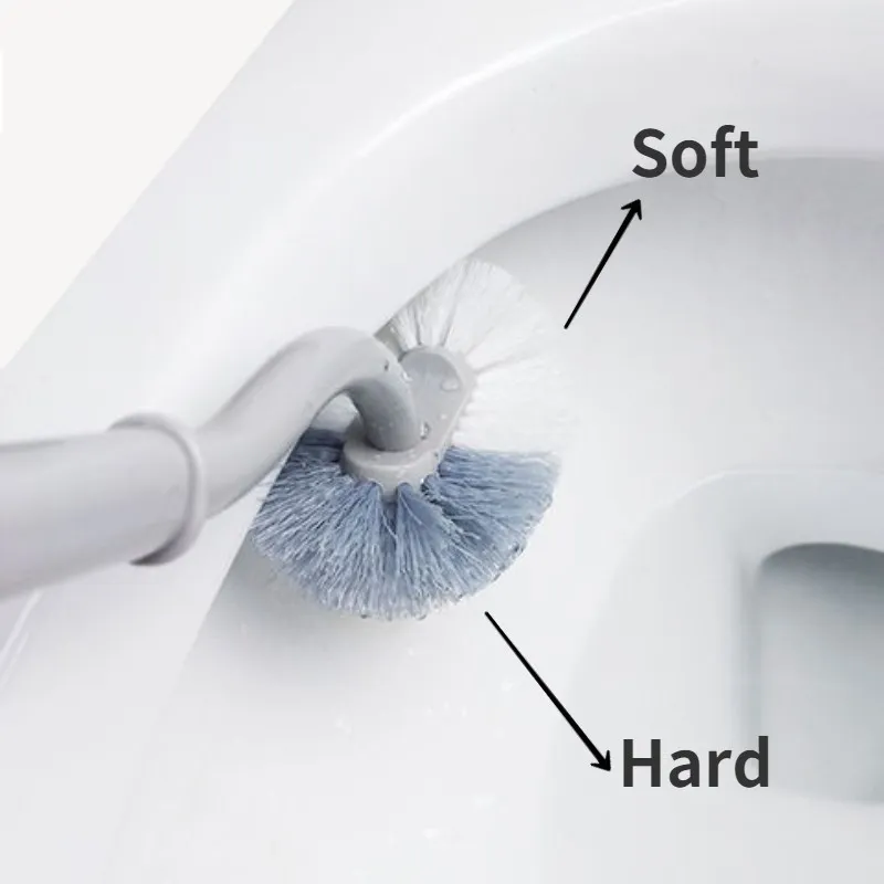 Toilet Brush Bathroom Wall hanging S-type Toilet Curve Brush Bent Head Corner Gap Brush Soft Hair Household Cleaning Tools