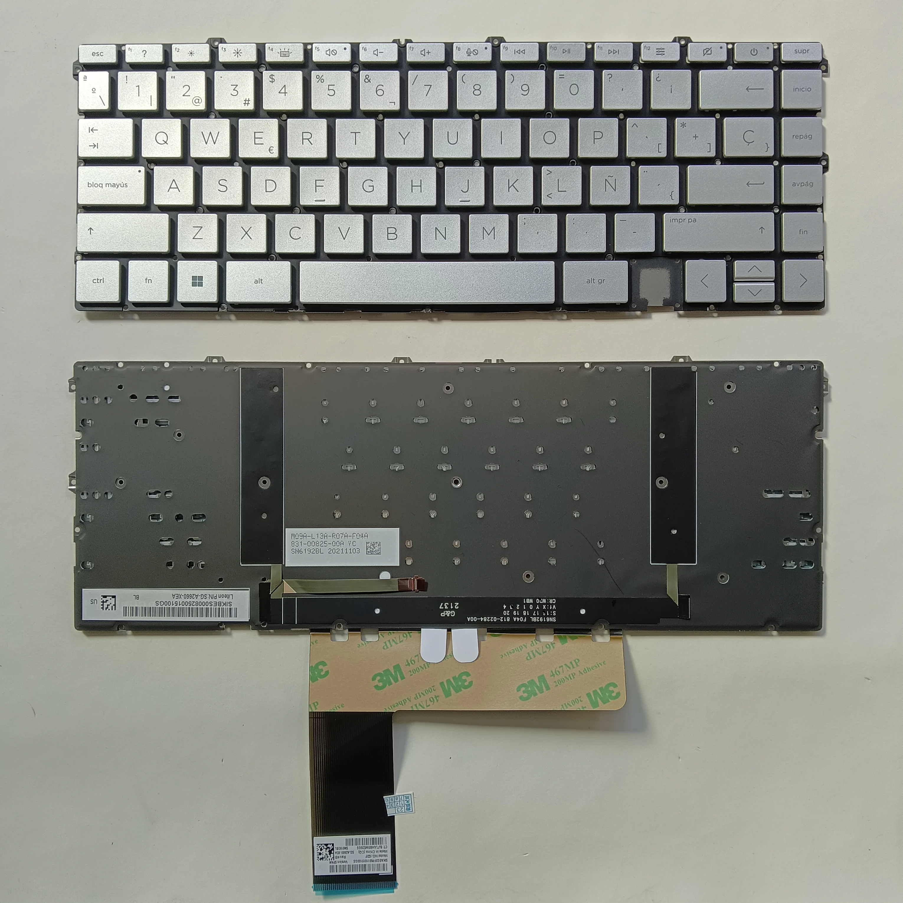 

For HP Envy 15-EP 15-EP0010CA 15-EP0004 15-EP0006 Spanish SP Backlit silver keyboard