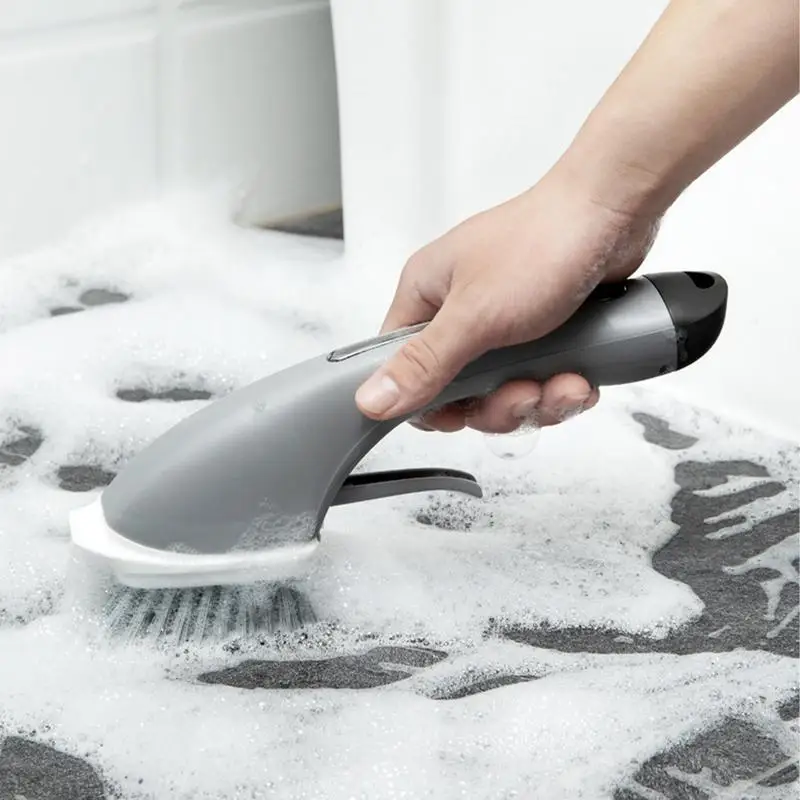 

Kitchen Scrub Brush Automatic Soap Dispensing Dish Brush With Long Handle Add Detergent Reused Sink Cleaning Kitchen Cleaning