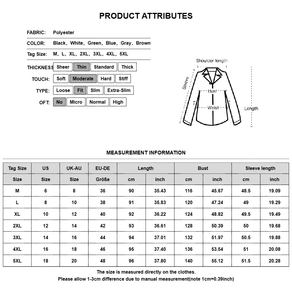 Plus Size L-5XL koszule na co dzień kobiet 2024 nowa bluzka z długim rękawem dekolt z klapami bluzka w jednolitym kolorze guziki damska z