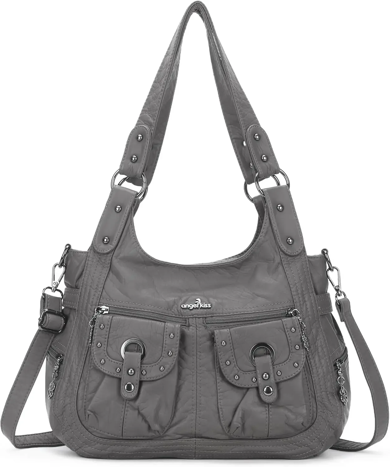 Angel Kiss Purses for Women Hobo Bags Fashion Shoulder Bag Ladies Leather Handbags Roomy Tote Bag Purse with Crossbody Strap