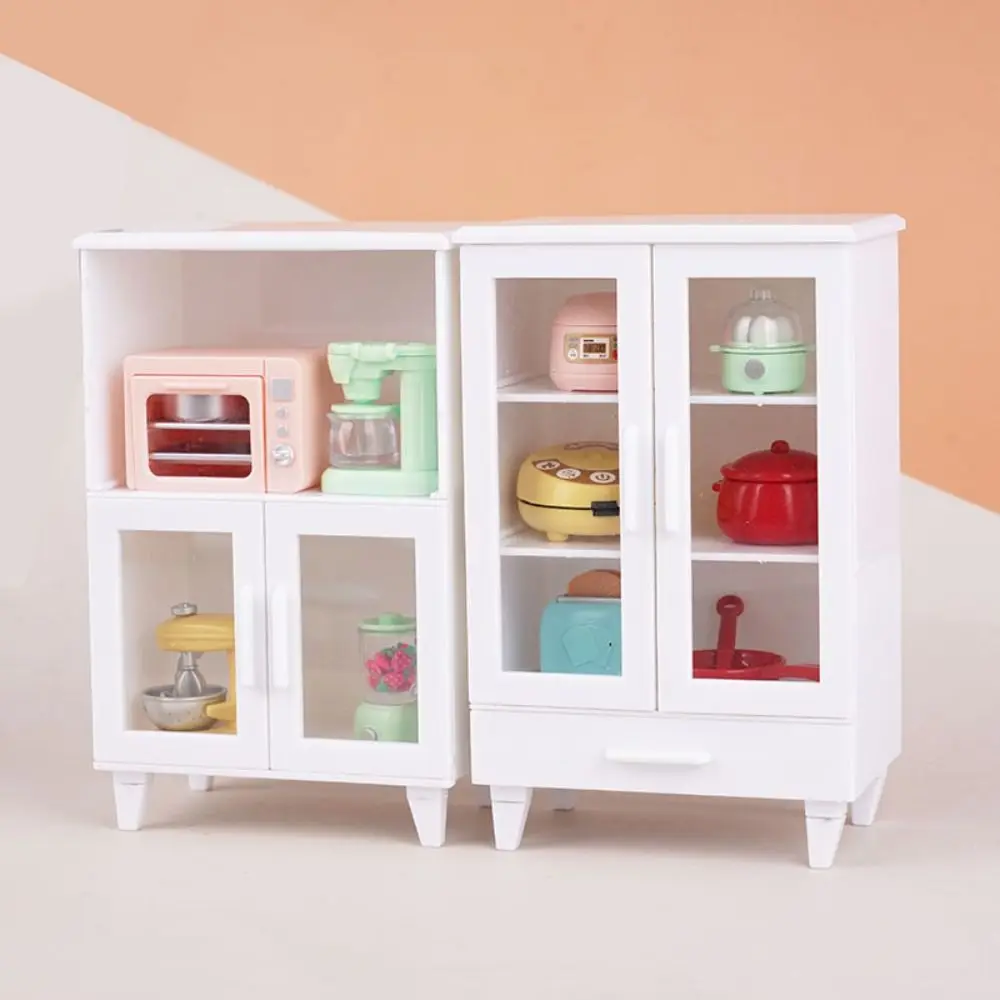 

1:12 Scale Dollhouse Cupboard Pretend Play Mini Furniture Miniature Storage Lockers Model Scene Decor Display Cabinet