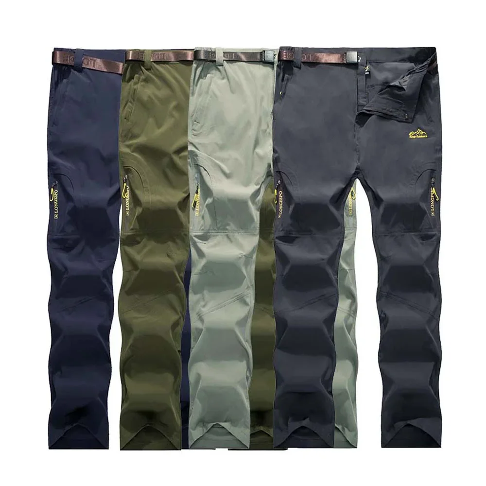 Pantalones Cargo elásticos para hombre, pantalón informal de secado rápido para exteriores, senderismo, Trekking, pantalones deportivos tácticos,