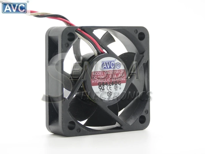 

For AVC DA0515R12H-FAR 5015 50mm * 50mm * 15mm 50mm 5cm DC 12V 0.20A 3wire computer pc cooling fan