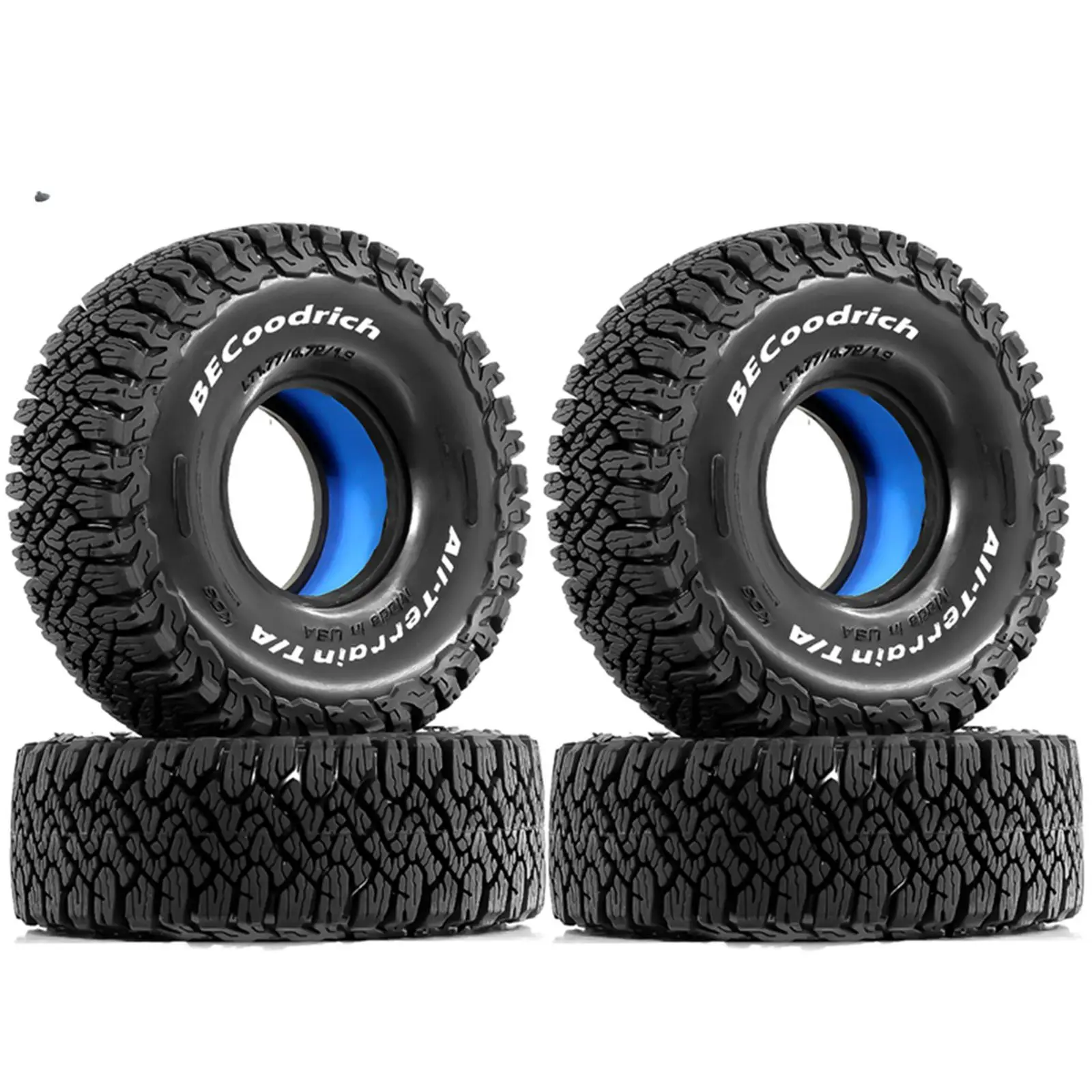 

4PCS 1.9" Masonry Tires (120x44mm) - Mud Terrain for Axial SCX10 Pro/Capra, TRX4, Yikong - 1/10 RC Crawler Upgrade