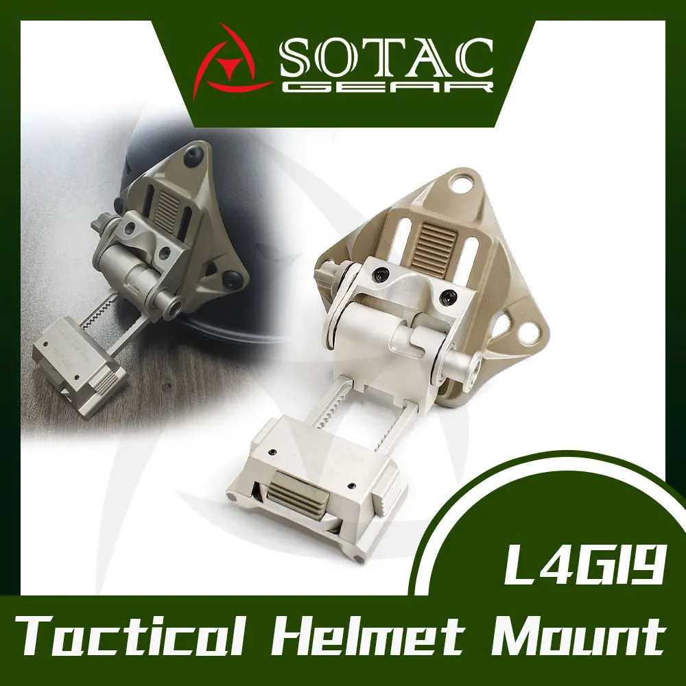 Tactical Gear L4G19 Helmet Mount Sliver for PVS15 PVS18 NVG Night Vision L4 G19 Mounting Bracket Metal