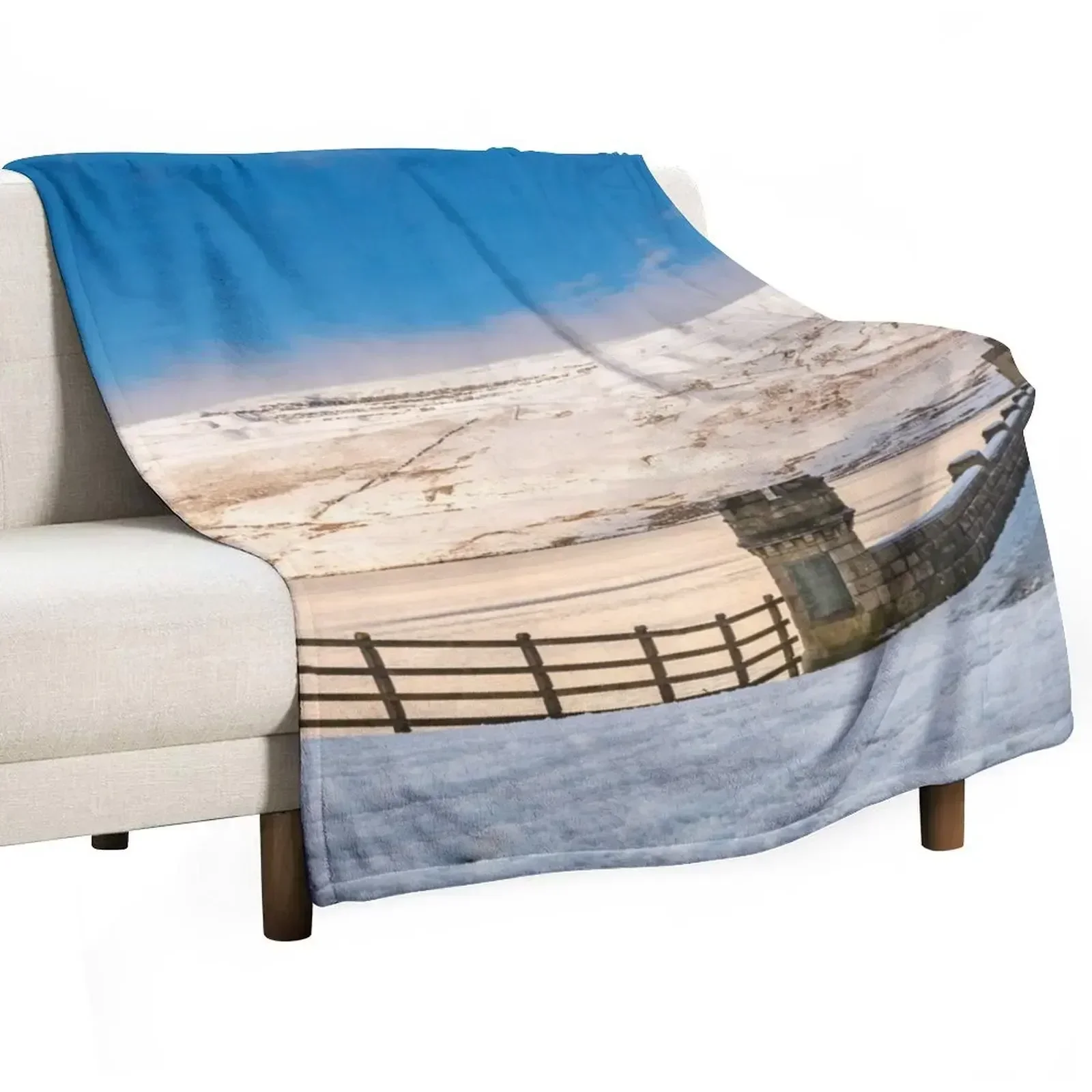 Snow on the wall Throw Blanket Soft Sherpa Fleece Warm Blanket for Winter