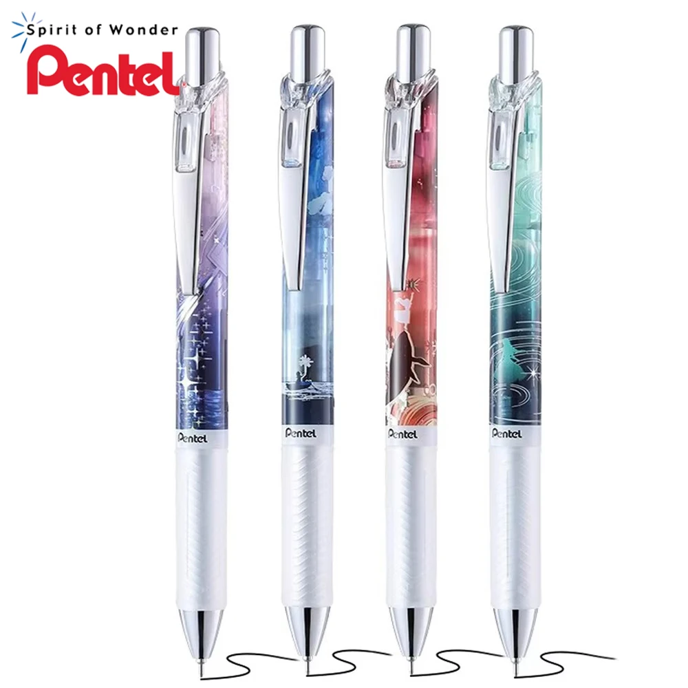 

New Pentel Galaxy Limited Edition Gel Pen, Large Capacity, Black Quick-Drying BLN75TL Kawaii School Supplies Stationary