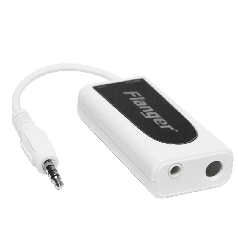 Flanger FC-21 3.5mm Output Guitar Effect Interface Link Adapter Audio Connector Adaptor for IPhone IOS Android Device