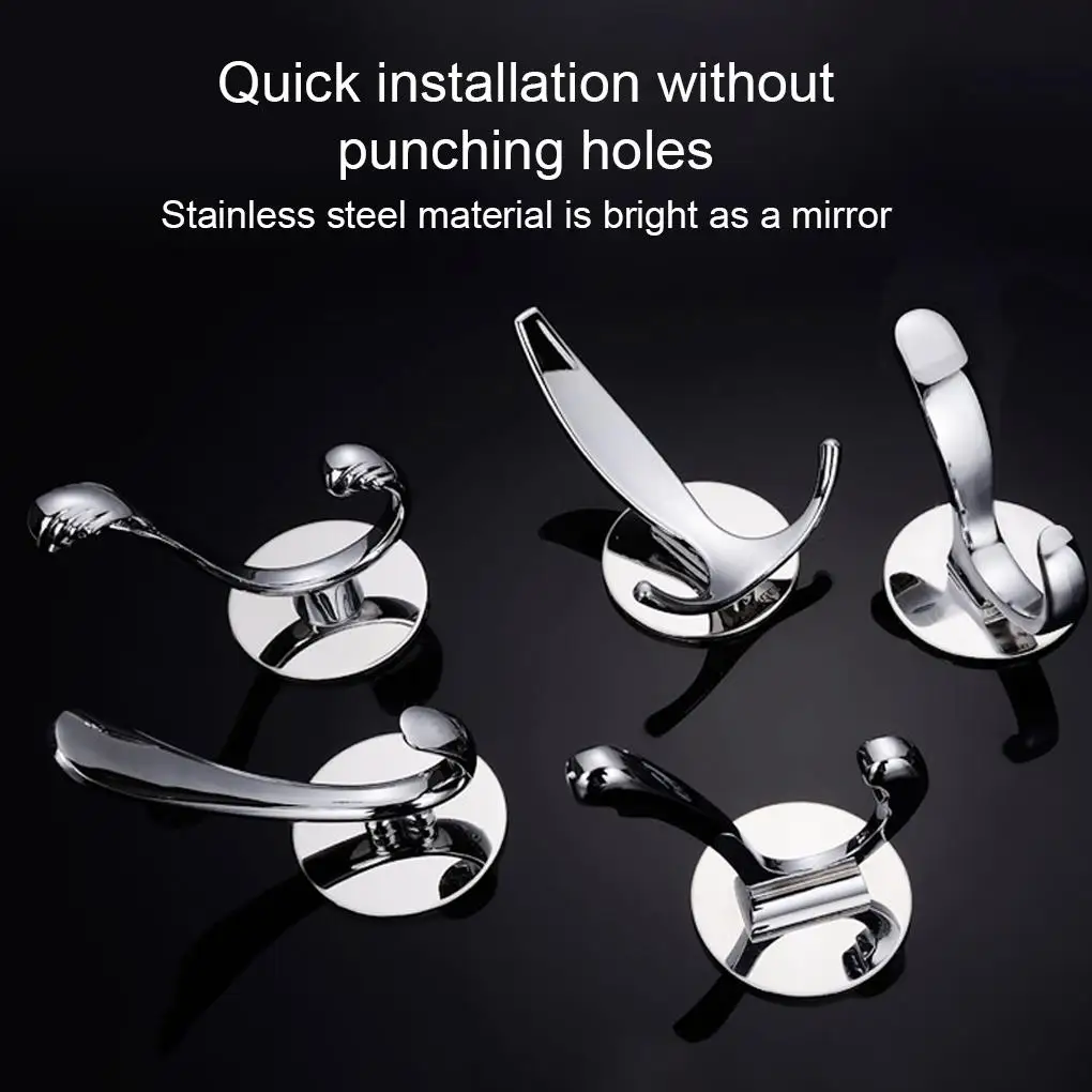 

Towel Hooks - Stainless Steel Waterproof And Moisture-Proof Minimalist Fine Glossy Surface Wopeite Towel Hooks clothes hook