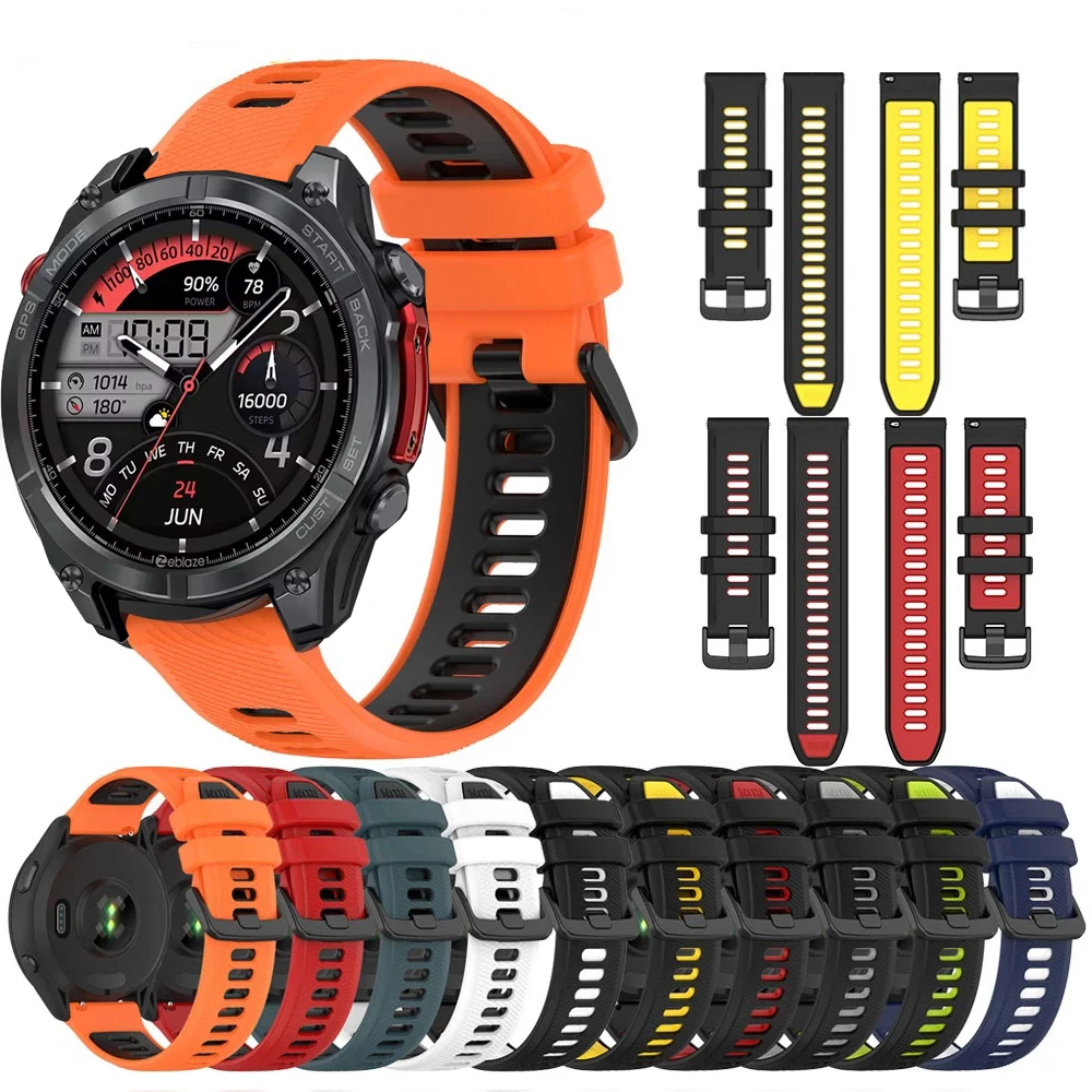 Sports Silicone Strap for Zeblaze Stratos 4 Smart Watch Quick 22mm Breathable Wristband for Zeblaze Stratos 4 Accessorie