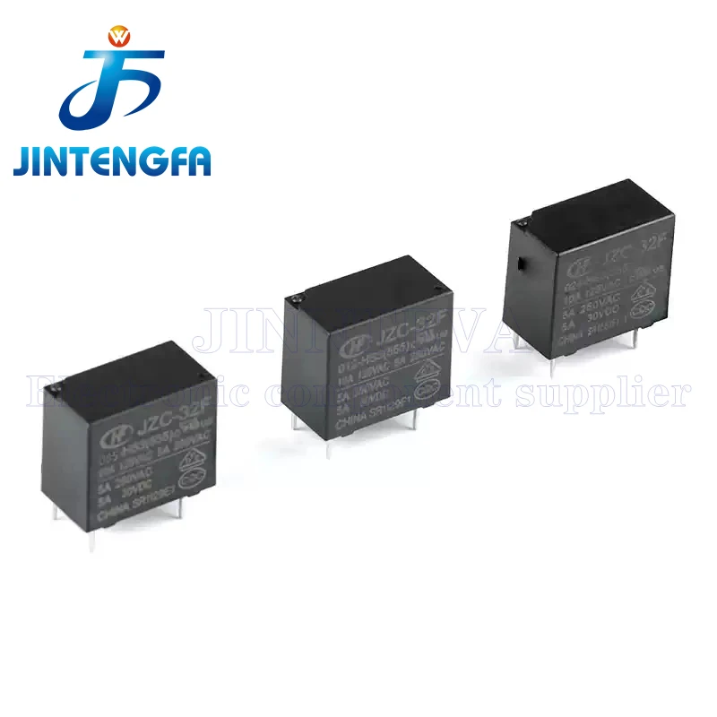 5PCS JZC-32F 5V 12V 24V  JZC-32F-005-HS3 JZC-32F-012-HS3 JZC-32F-024-HS3 10A 125VAC 5A 30VDC 4Pin HF32F Relay