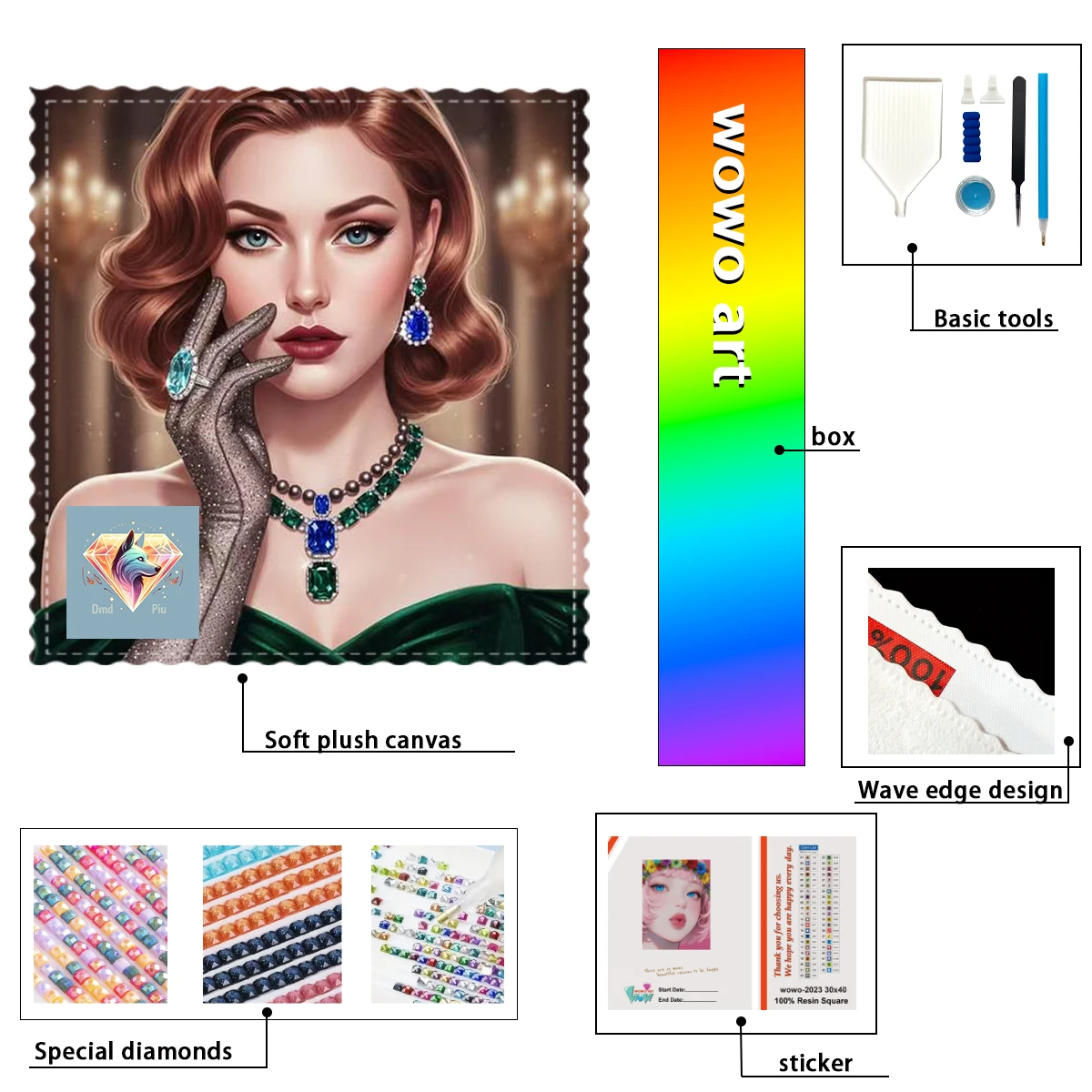 

【Piu Diamond Art】Glamour Crystal AB Rhinestone FD Rhinestone Perfect Resin Diamond