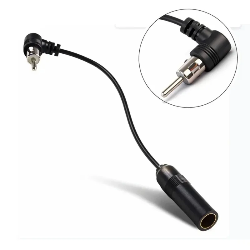 Signal Boost Car Stereo Audio Radio Antenna Adapter AM/FM Aerial Extension 90 Degree Elbow Male To Female Plug Cable for Cars