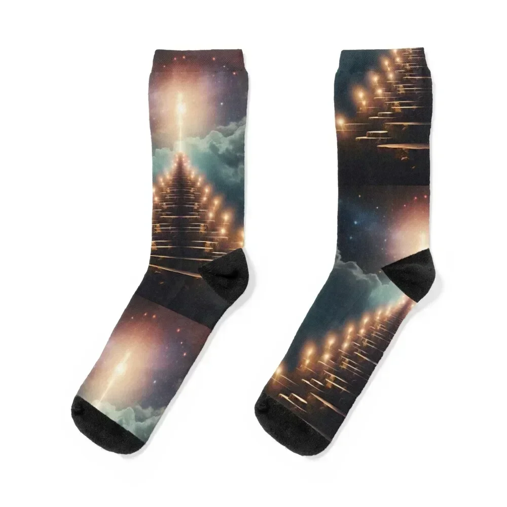 

stairway to heaven Socks kawaii Men's japanese fashion halloween Luxury Woman Socks Men's