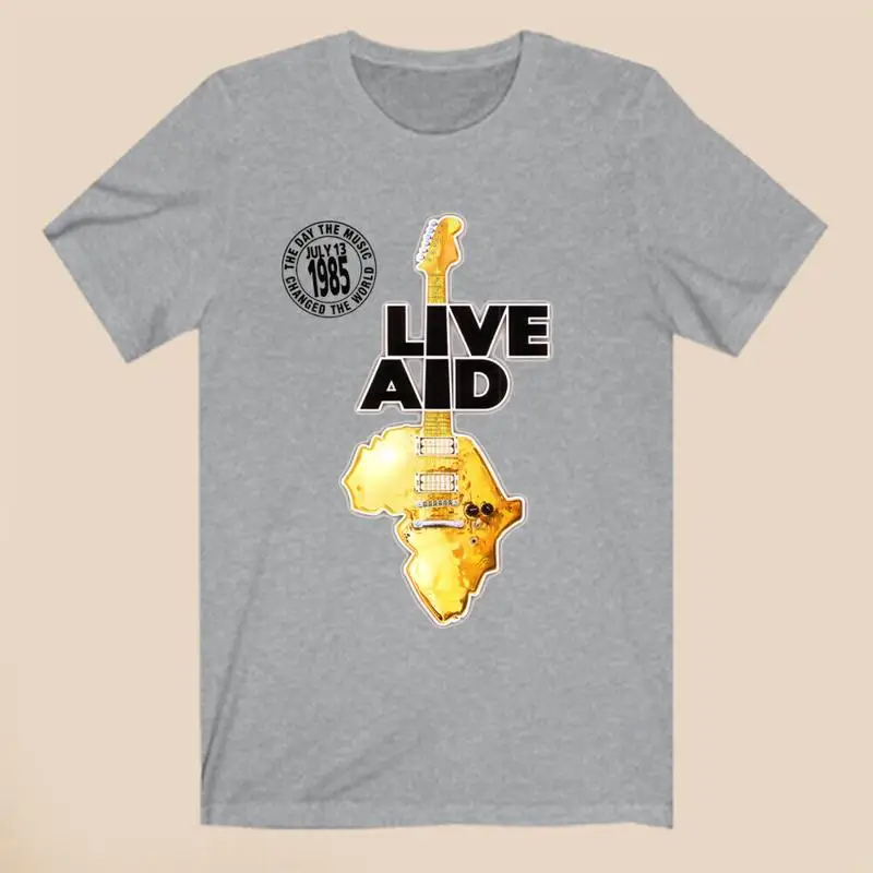 

Мужская серая футболка Live Aid 1985 для мира, размер S 5XL