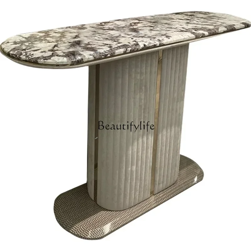 56 plate-forme de vue en marbre de hall d'hôtel de villa Xuanguantai de luxe léger italien