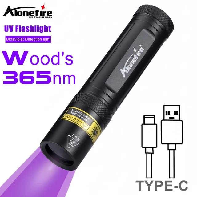 Alonefire SV77 10W 365nm latarka UV ultrafioletowe czarne światło detektor mchu dla zwierząt domowych dla kota plamy psa łóżko Bug Moldy Food