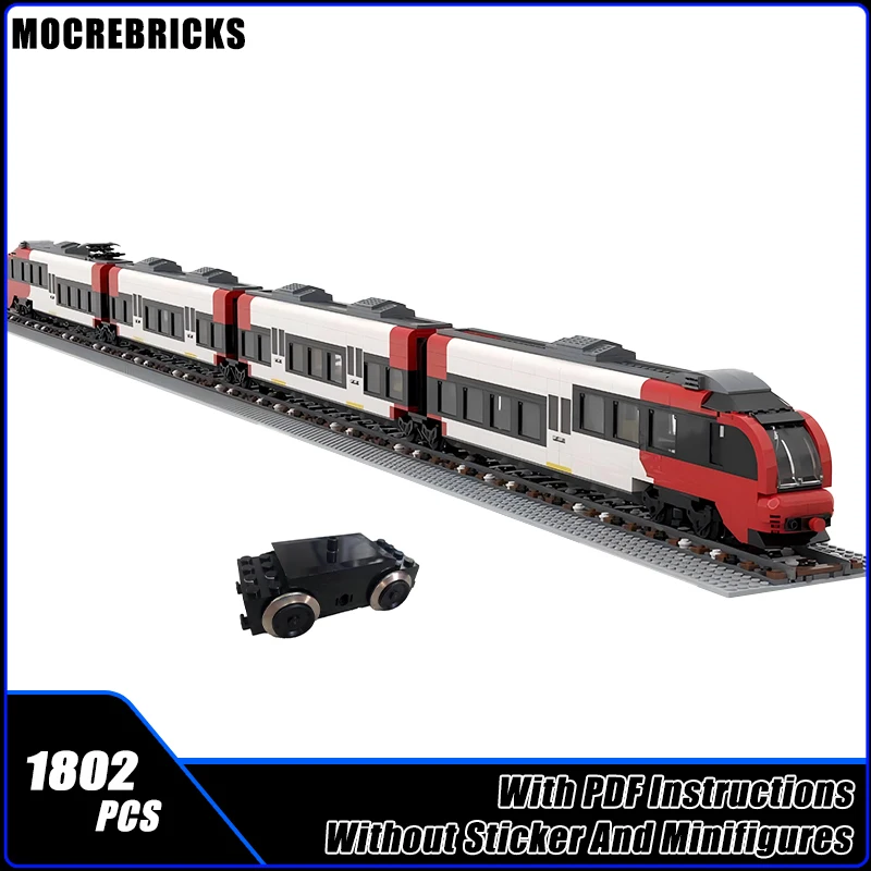 

MOC Railway Electric Passenger Locomotive Austrian 4024 Regional Train Technology Building Blocks Vehicles Kid's Toys DIY Gifts