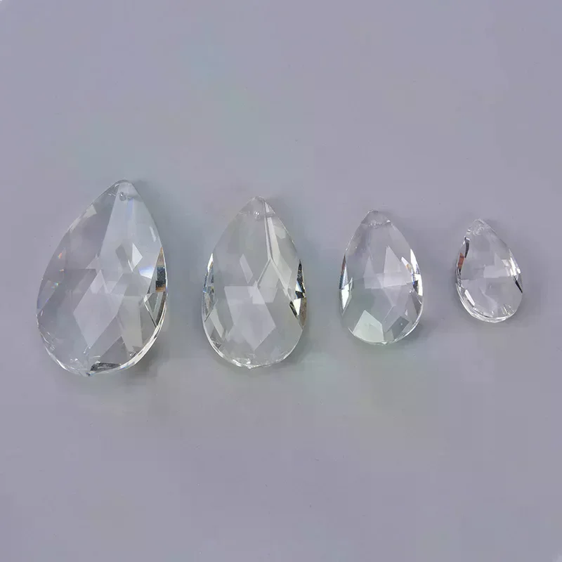 /TPz/Chandelier Glass Crystals Lamp Multi Faceted Bead Hanging Drops Pendants Clear