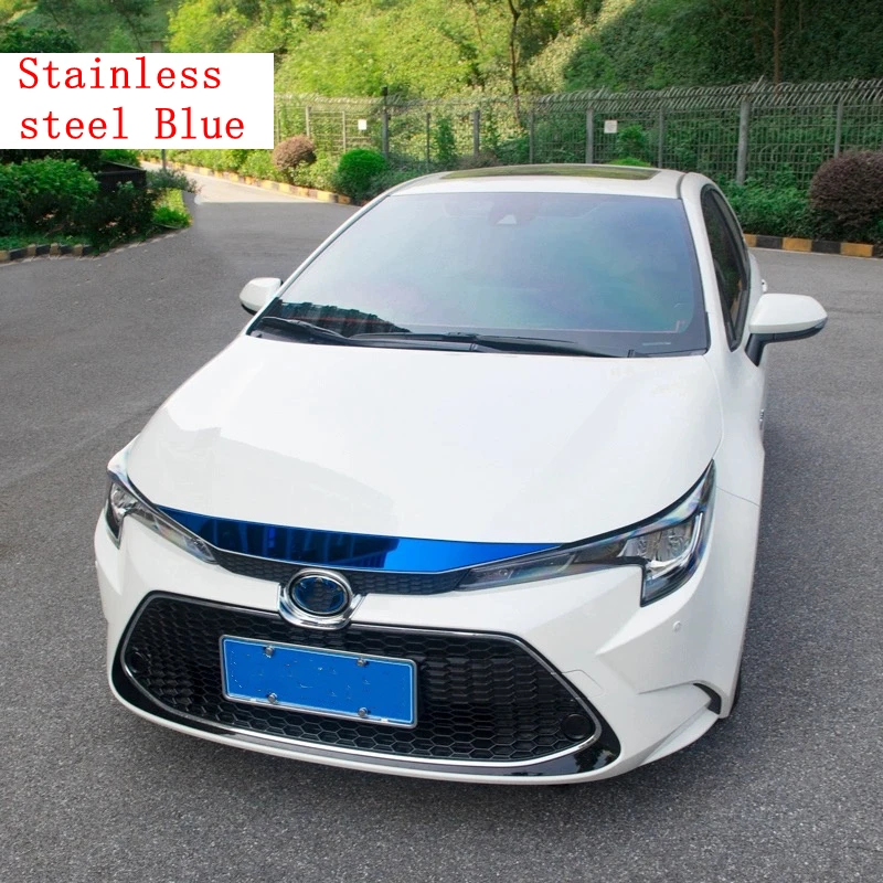 For Toyota Corolla E210 US SEDAN Levin 2019  Chrome Front Hood Bonnet Lip Molding Cover Trim engine cover lid Car Styling