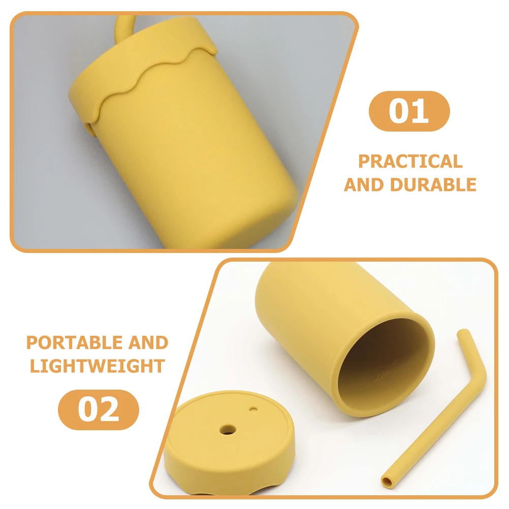 

Funny Silicone Training Straw Lid Water Drinking Toddler Soft Strong Drop Resistant Safe Healthy 200Ml 300Ml 400Ml Easy