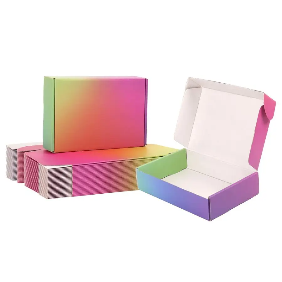 

Shipping Boxes for Packaging, 45 Pack Rainbow Corrugated Cardboard Mailer Boxes for Small Business, Shipping, Mailing
