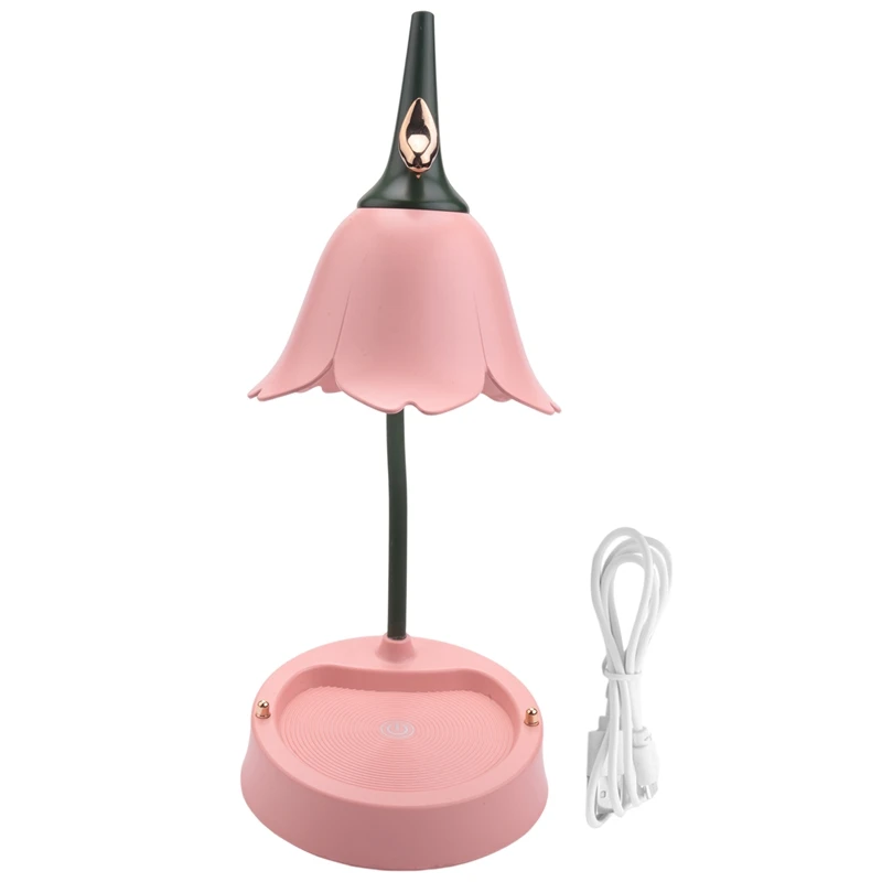 Flower LED Desk Lamp Student Bedroom Lighting Contact Eye Protection USB