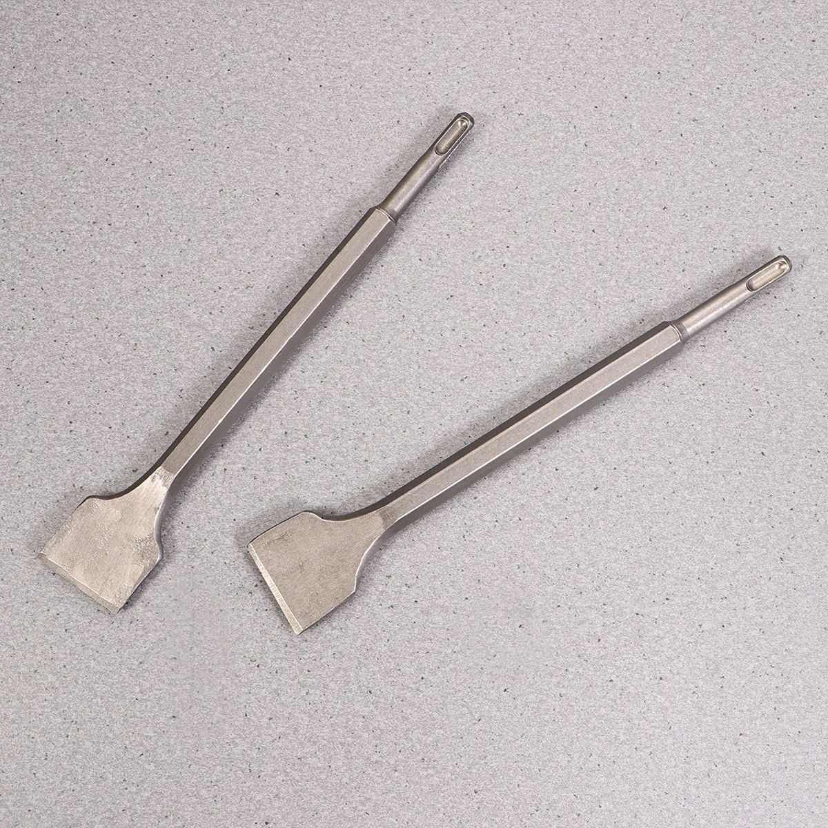 

2pcs Electric Pick Impact Widened Flat Chisel Hexagon Chisel For Cement Wall Brick Stone Durable Surface Electric Hammer Drill