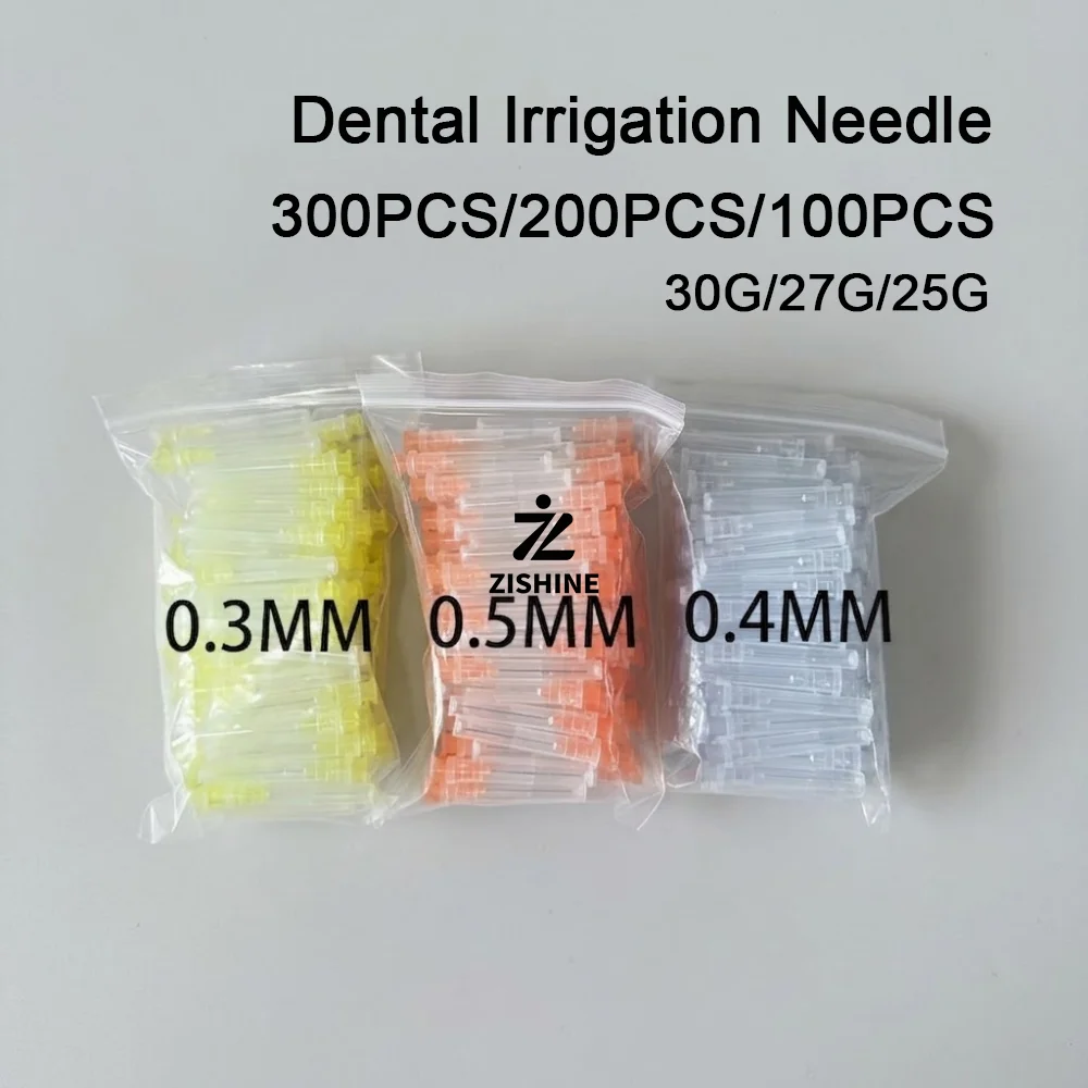 Набор эндодонтических игл для ирригации (100/200/300 шт.): 25/27/30G, с боковым срезом, одинарным/двойным портом