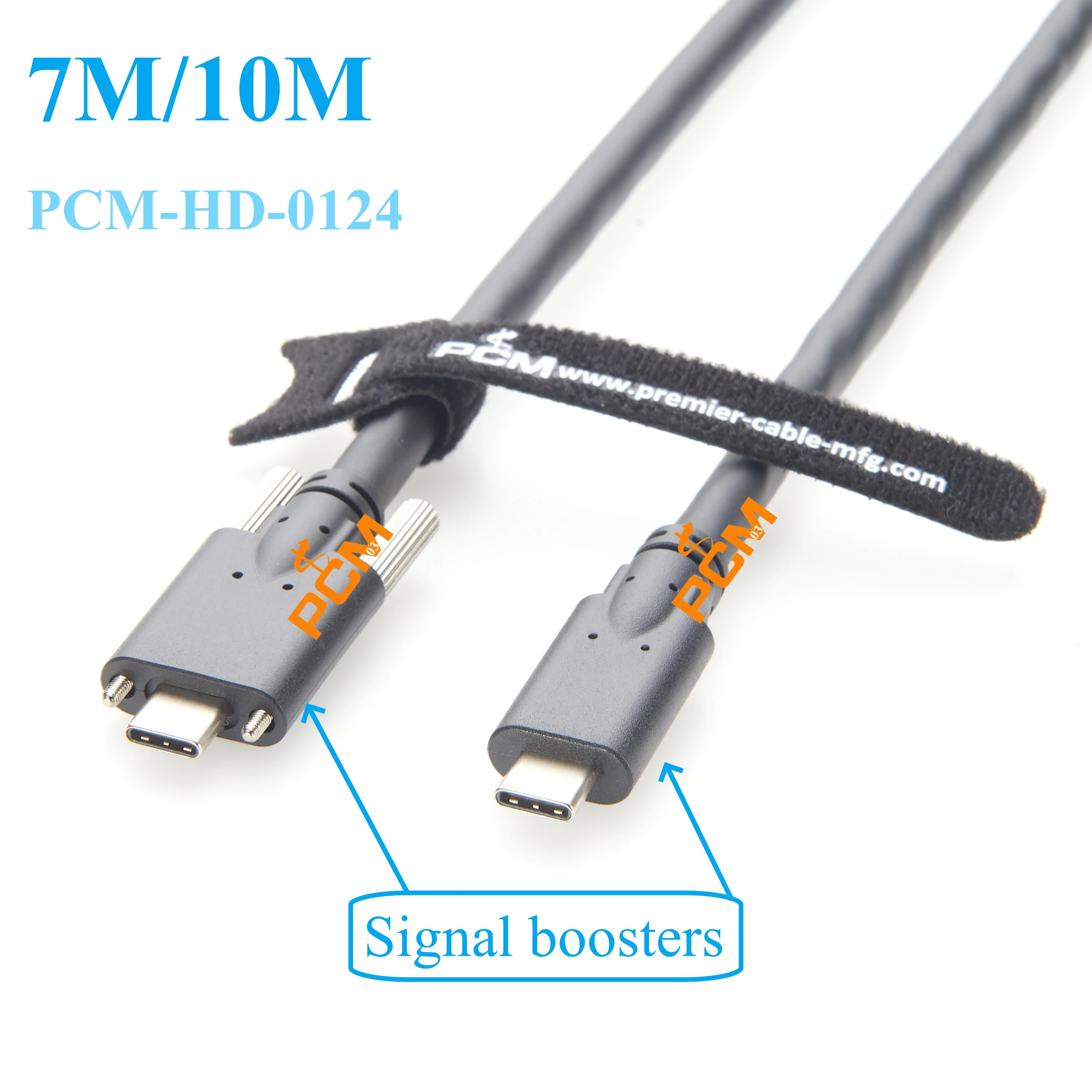 7m 10m Screw Lock USB 3.1 Gen 1 Type-C to USB C Connector cable Signal Booster 5Gbps Type-C Active Cable for Industrial camera