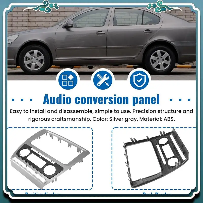 

ABTU-2 Din Radio Fascia For Skoda Octavia Audio Stereo Panel Mounting Installation Dash Kit Trim Frame Adapter