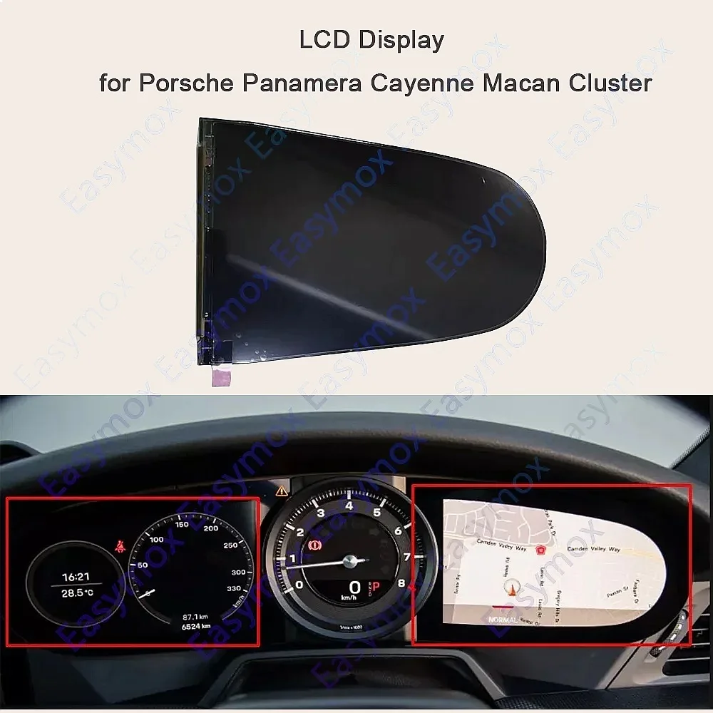 7 Inch LCD Display for Porsche Panamera Cayenne 2017-2023 Dashboard Instrument Cluster Screen Repair Replacement