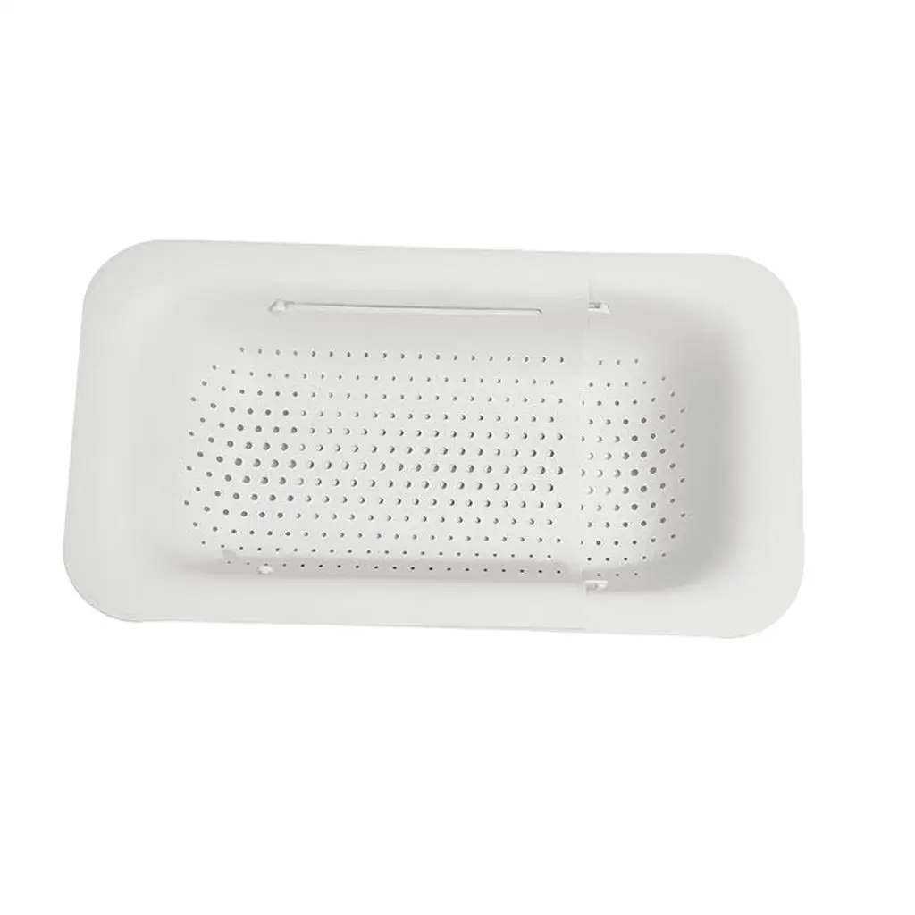 Collapsible Colander for Kitchen Sink Expandable Plastic Strainer Basket Fruit Vegetable Wash Drainer