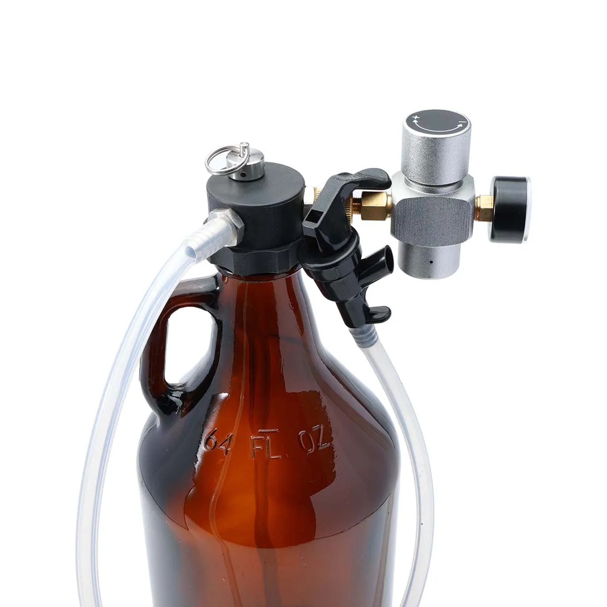 Glass Growler Cap with Silicone Hose Portable Growler Dispenser Homebrew Beer Kegging Equipment