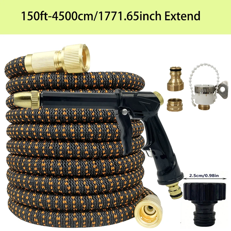

Scalable Flexible Garden Hose With Multifunctional High-pressure Nozzle Water Gun Garden Irrigation Universal Connector