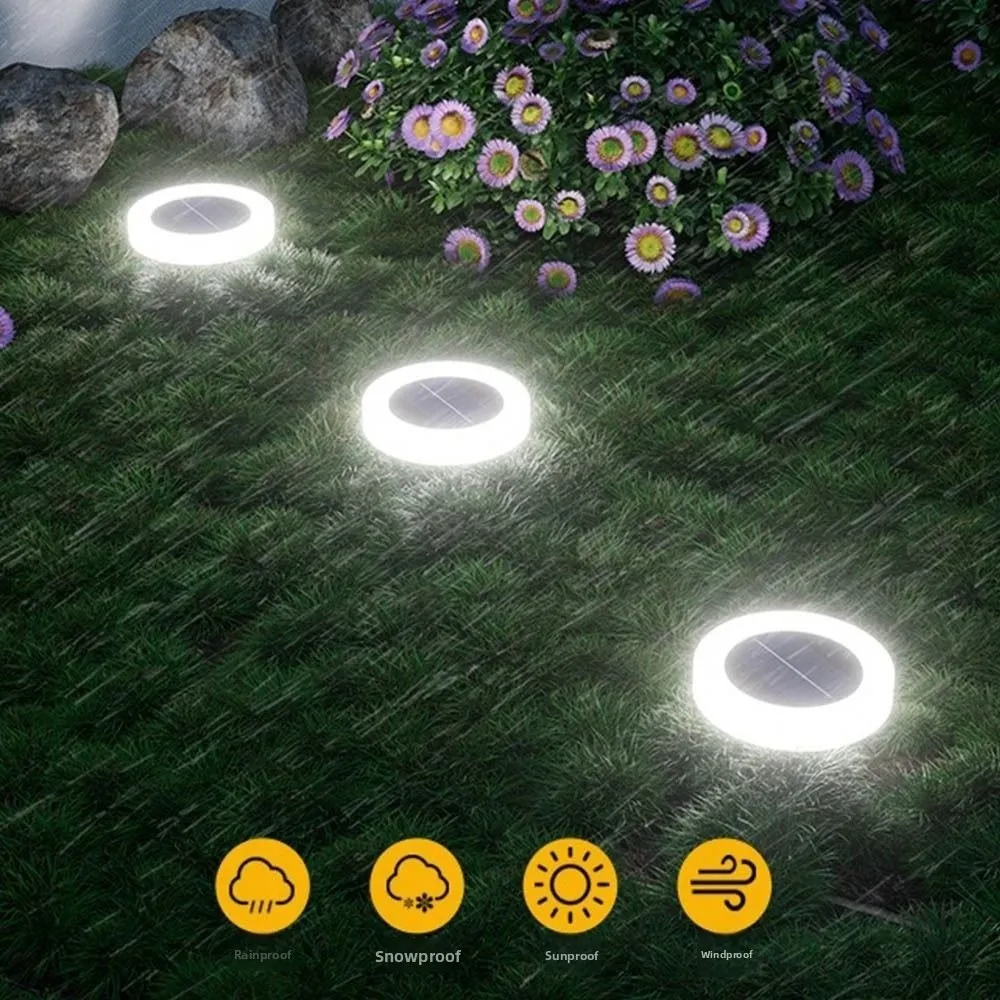 

2PCS Waterproof Solar Garden Lawn Lights Warm /White Light Dual-purpose Solar Ground Lights Solar Powered Energy Saving