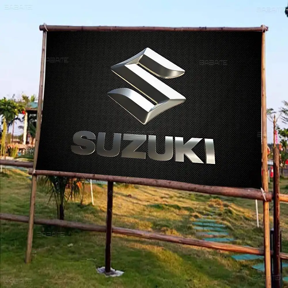 S-Suzuki LOGO  High End Quality Banner Printing Artistic Atmosphere Style Camping Flag