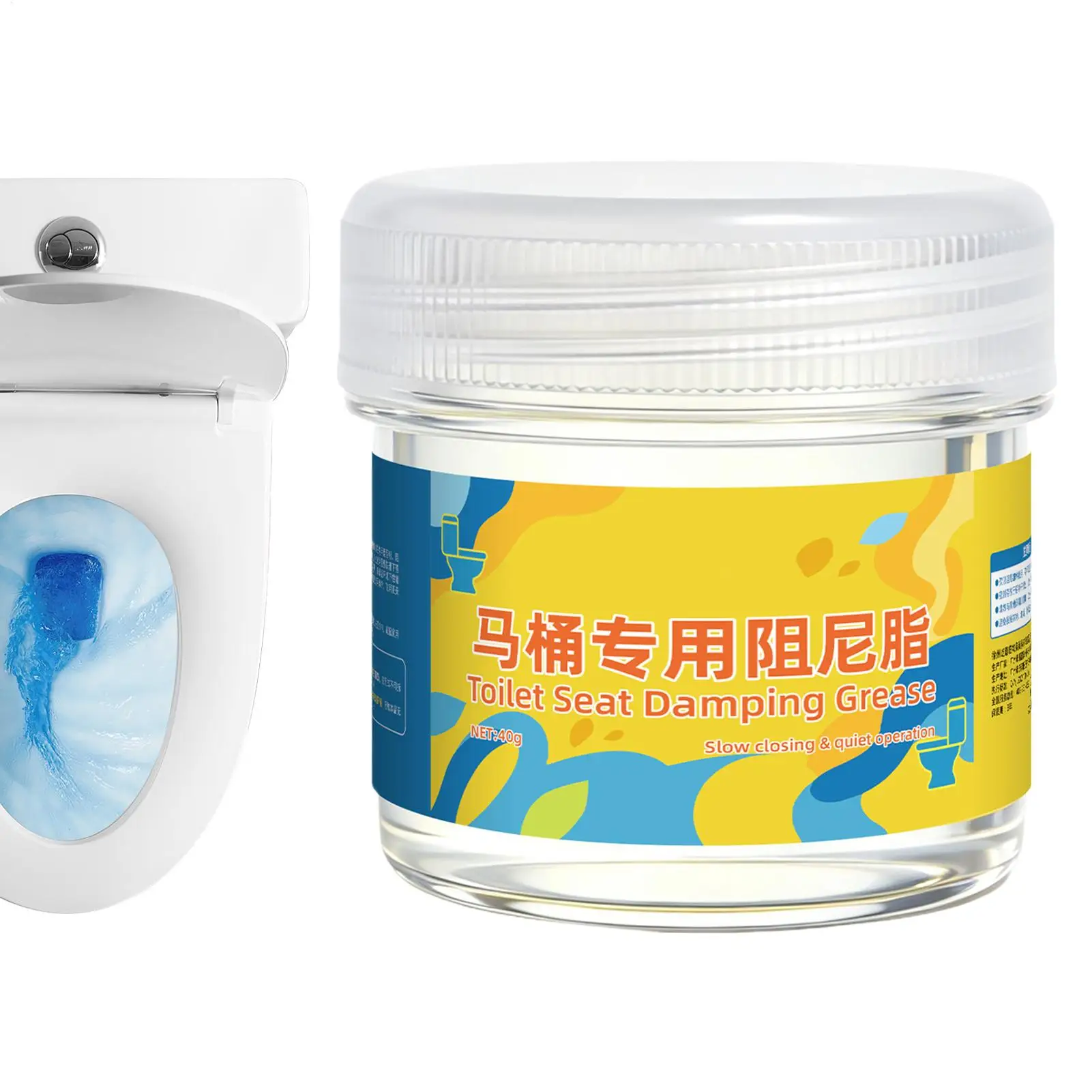 Dampening Grease 40g Shower Shock Absorber Lubricant Household Toilet Grease for Home Office Shower Bathroom Bedroom Workshop